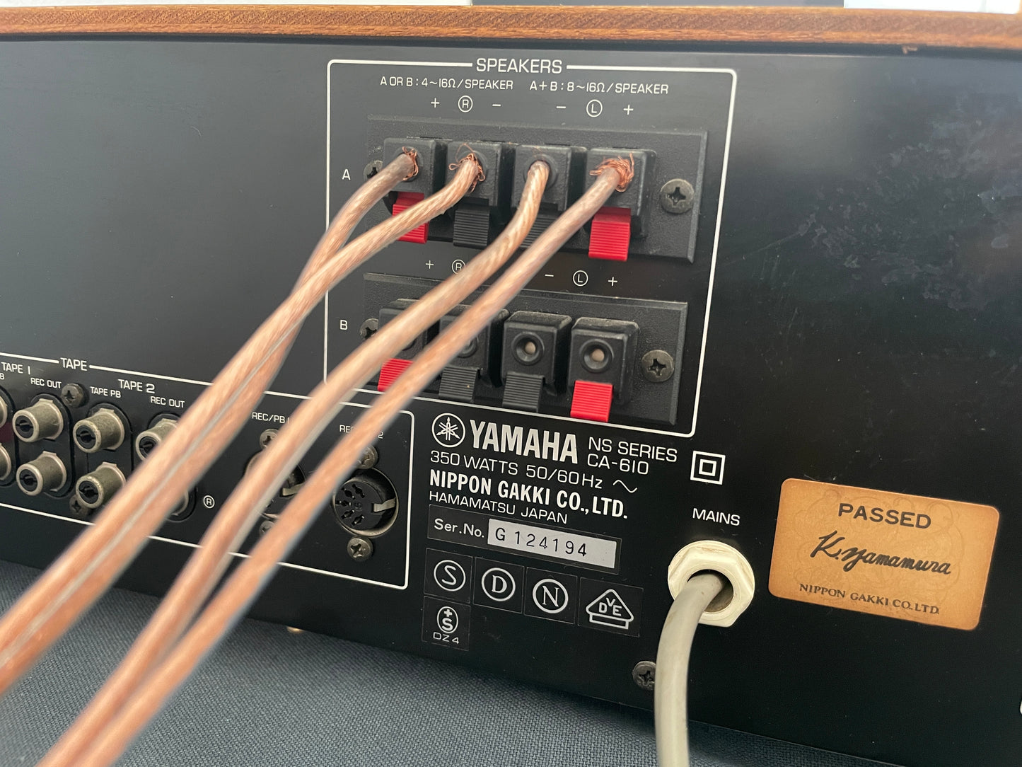 1977 YAMAHA Natural Sound Stereo Amplifier CA-610