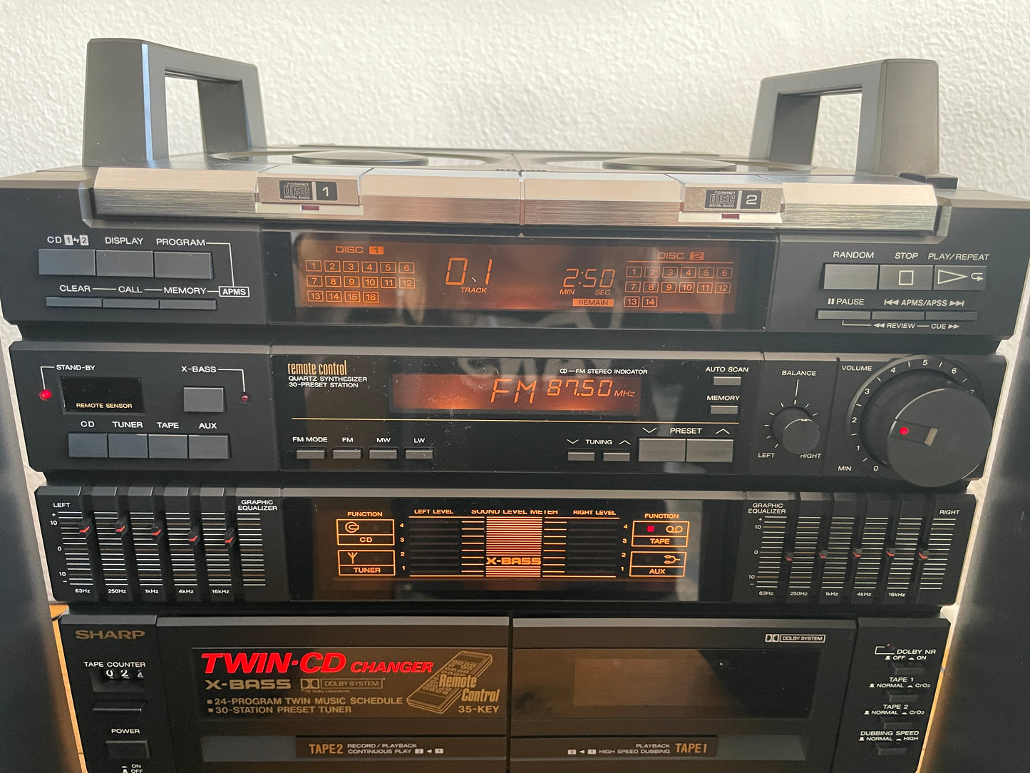 Sharp Compact Disc Stereo Music System CD-X99H