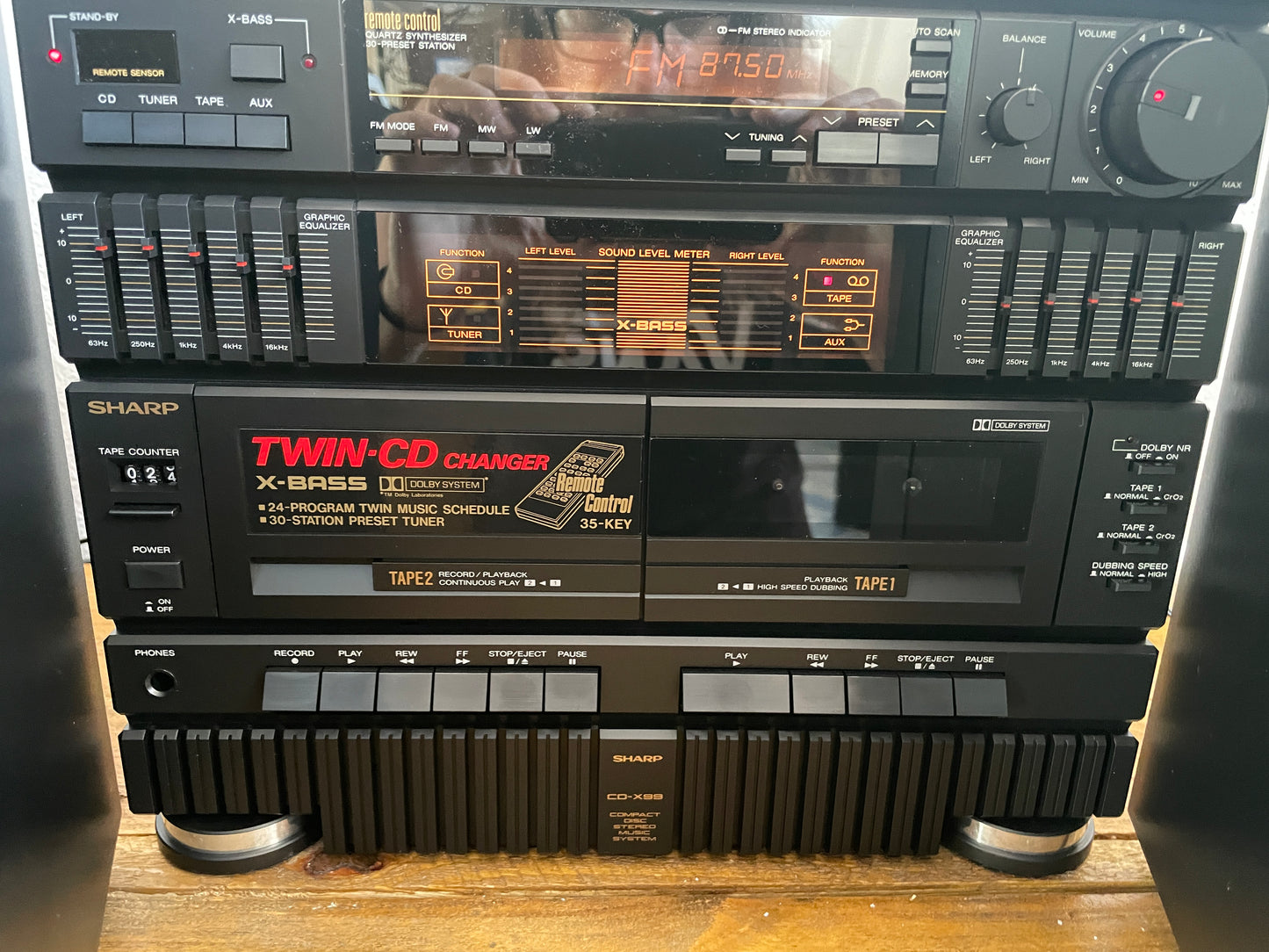 Sharp Compact Disc Stereo Music System CD-X99H