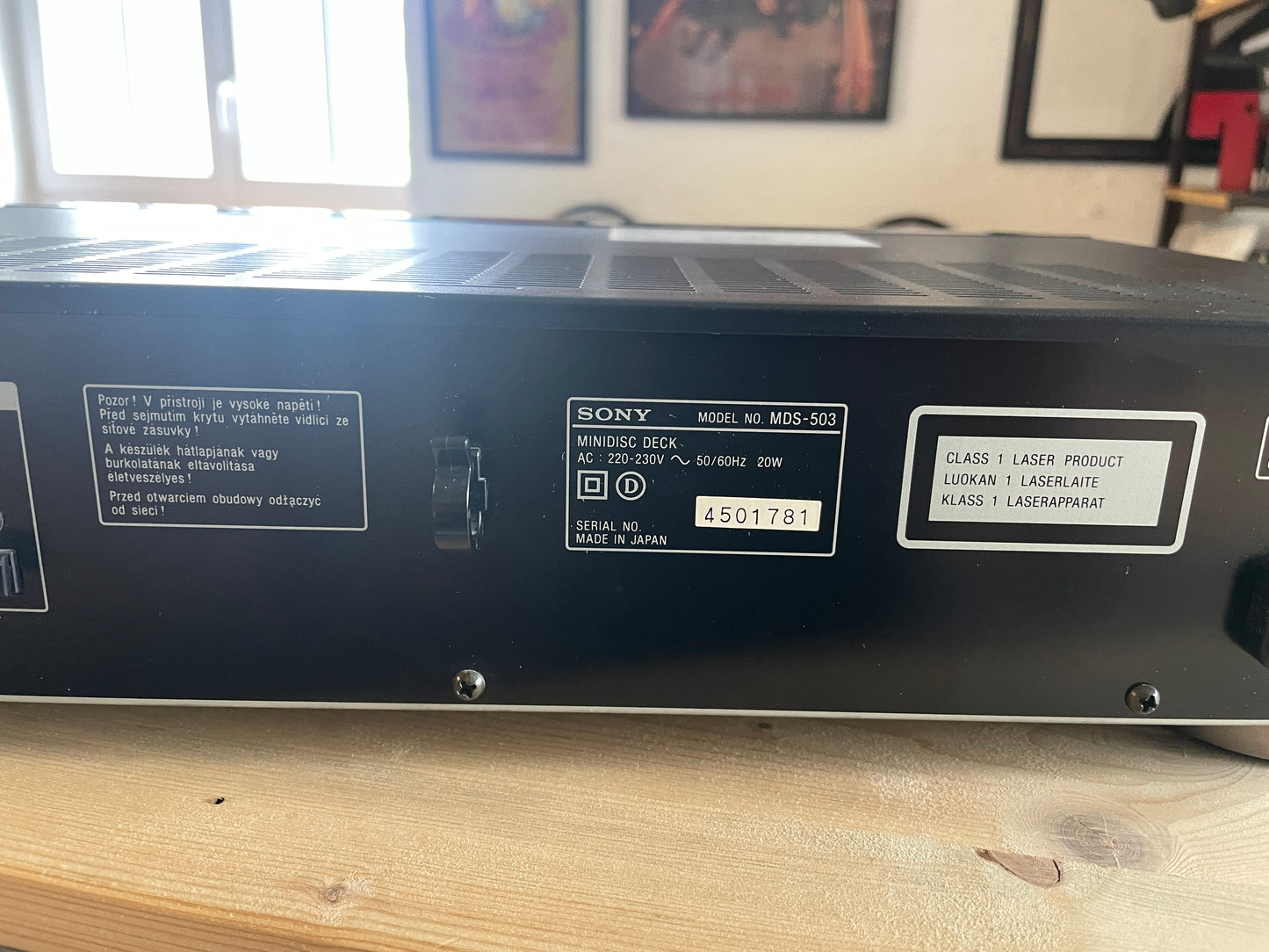 1996 Sony MDS-503 Minidisc Deck