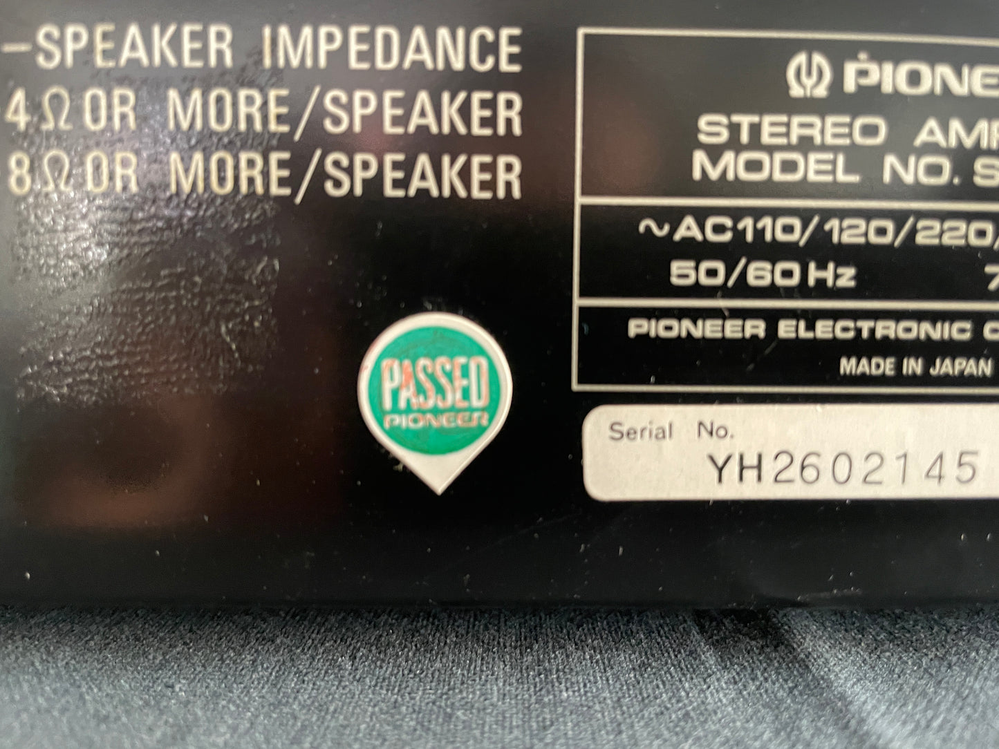 1977 Pioneer SA 506 Amplifier - Japan