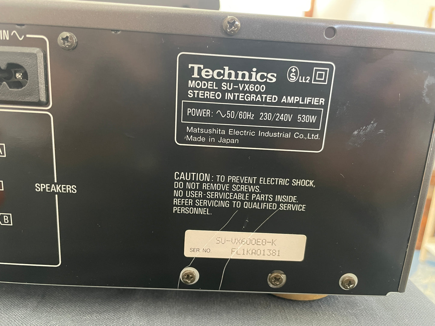 1991 Technics Stereo Integrated Amplifier SU-VX600