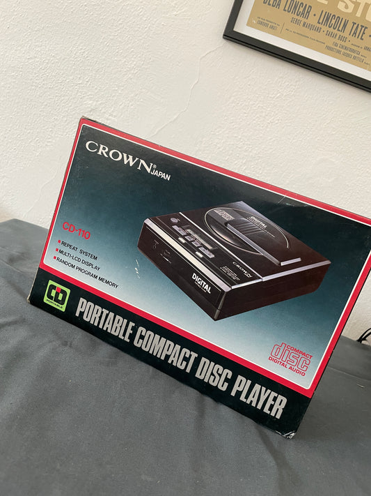 1987 CROWN Portable Compact Disc Player CD-110