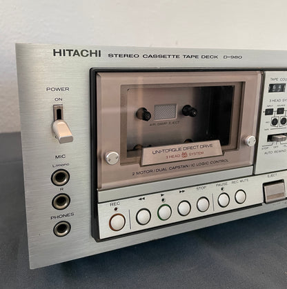 1979 Rare Hitachi D-980 3-Head Stereo Cassette Tape Deck